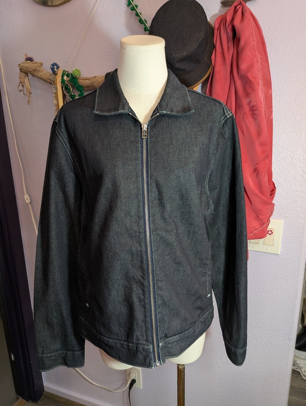 🔥RARE Levi's Made & Crafted Walter Denim Harrington Jacket Dark Indigo LMC 🔥